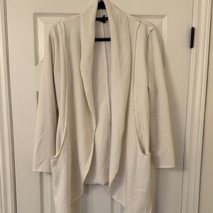 Cream Open Front Cardigan